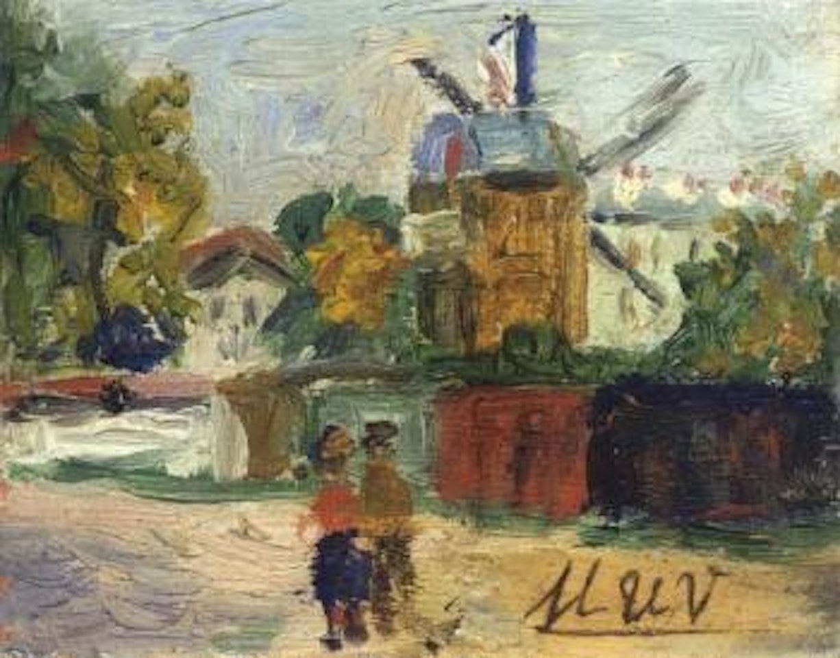 Le moulin de la galette a Montmartre by Maurice Utrillo