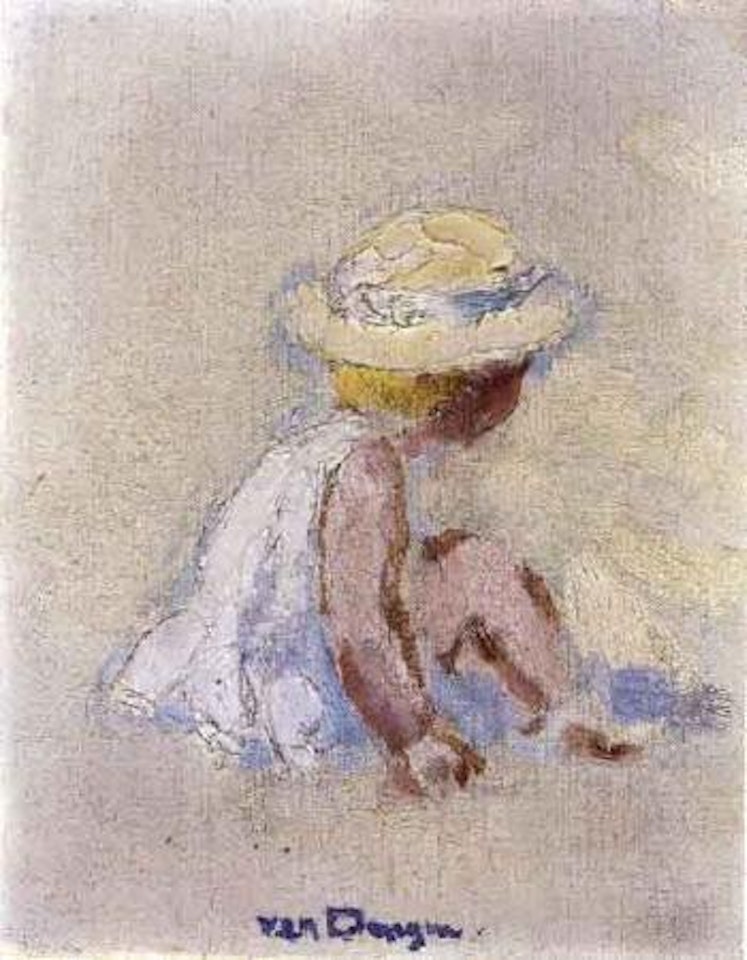 Enfant sur la plage by Kees van Dongen