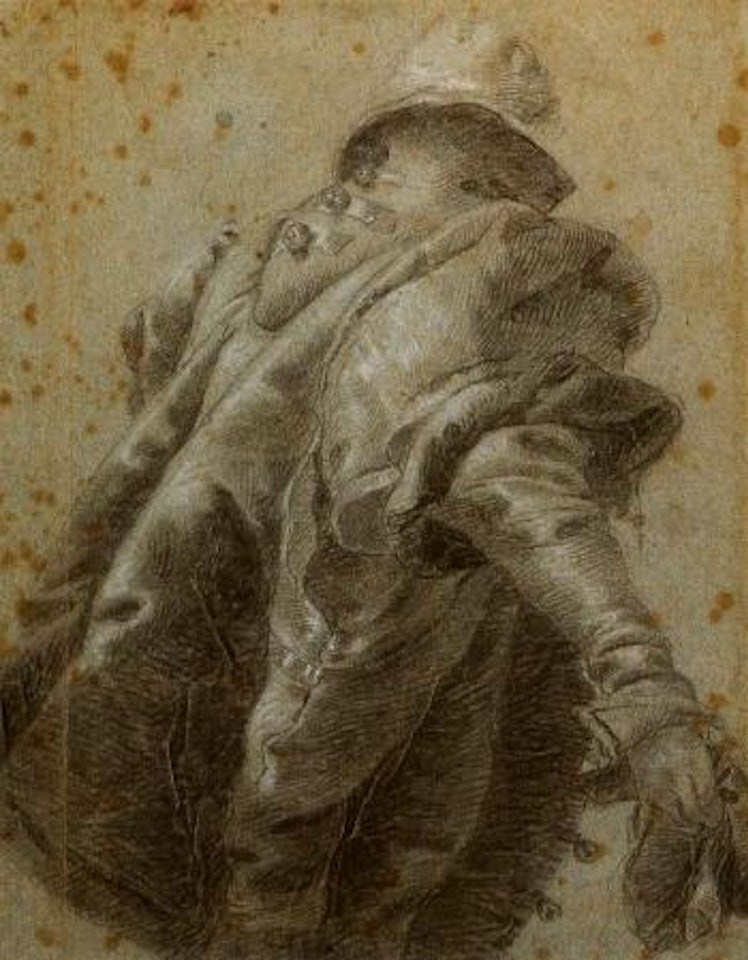 Man seen from behind, holding hat by Giovanni Domenico Tiepolo