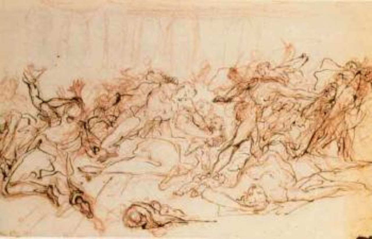 Massacre of the innocent. Studies by Giovanni Antonio Pellegrini