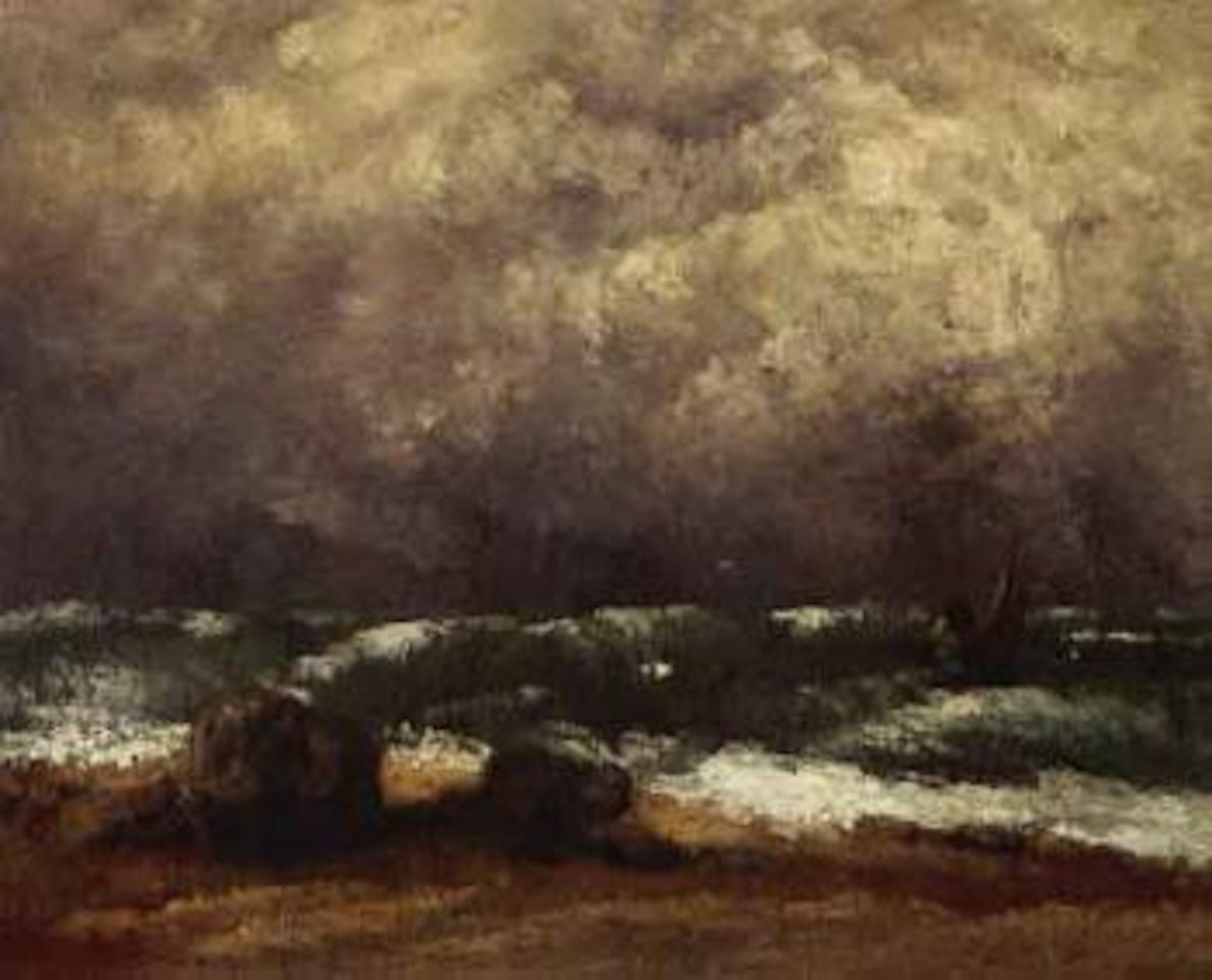 Bateau dans la tempete by Gustave Courbet