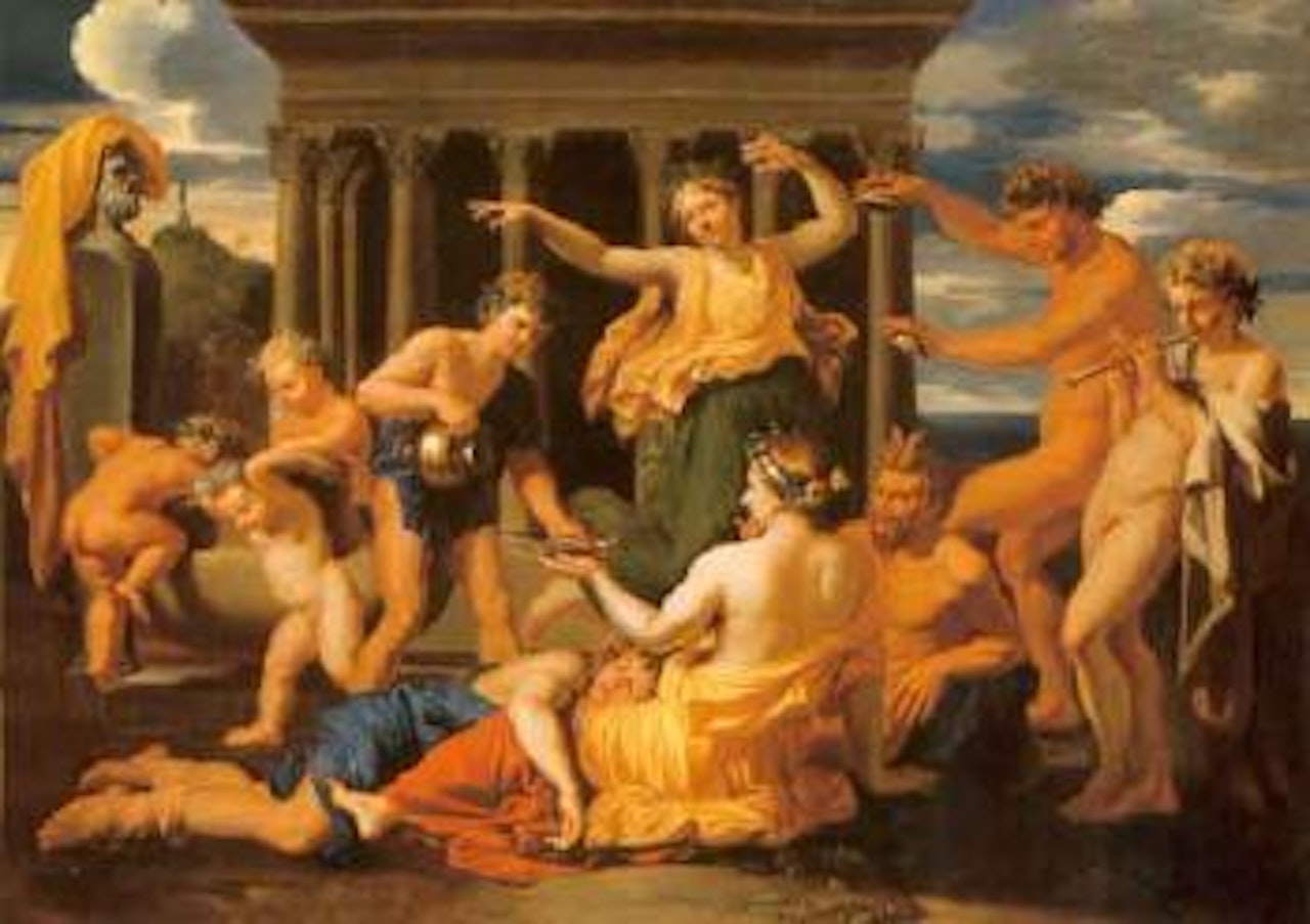 Bacchanale devant un temple by Nicolas Poussin