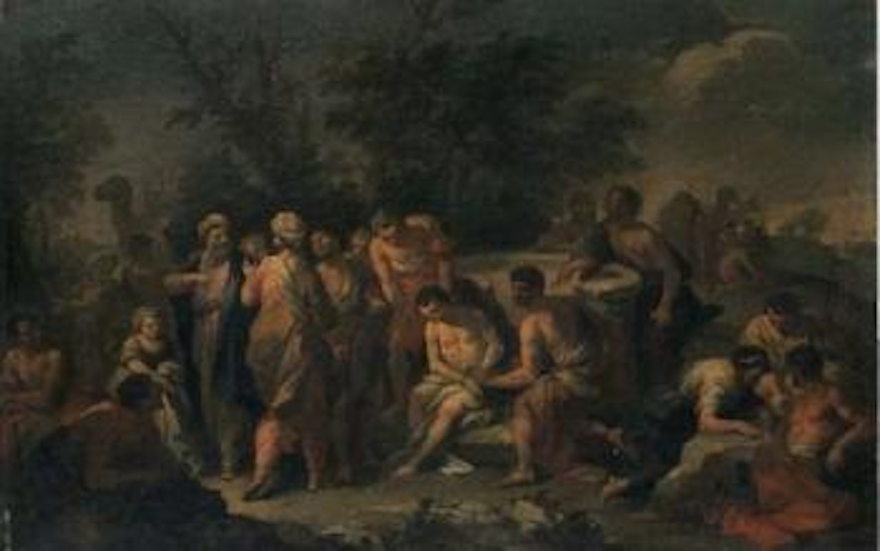 Joseph sold by his brothers by Roman School