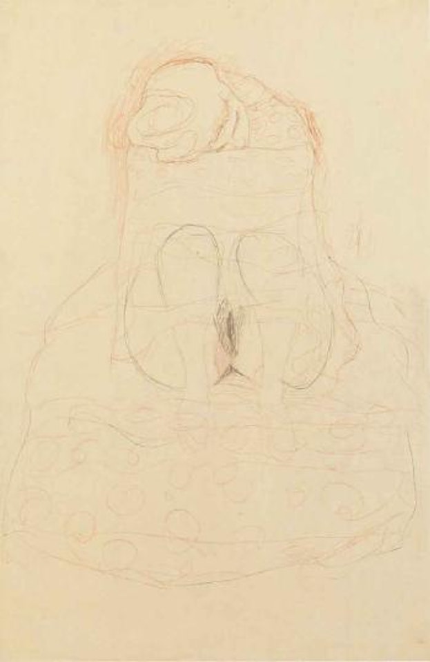 Seated figure by Gustav Klimt