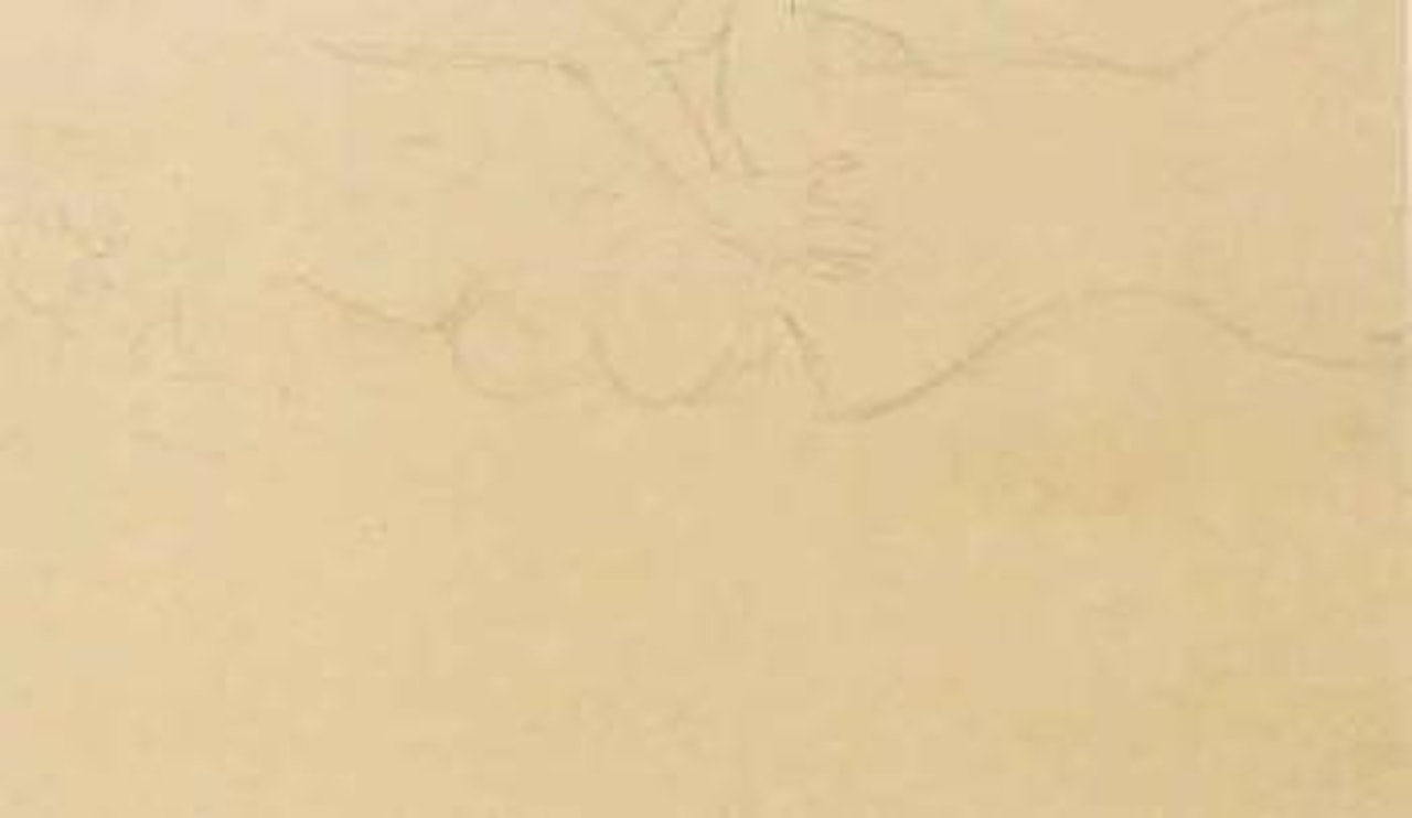 Reclining female nude by Gustav Klimt