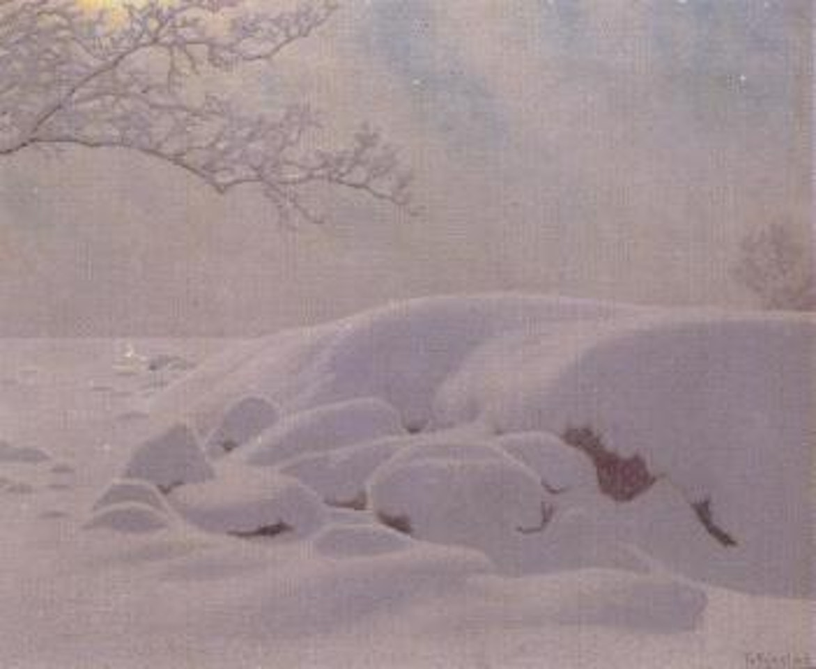 Winter's night by Gustaf Fjaestad