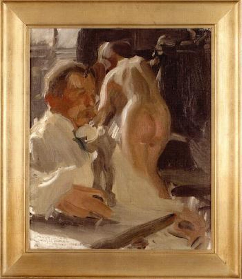 Self portrait with model by Anders Zorn