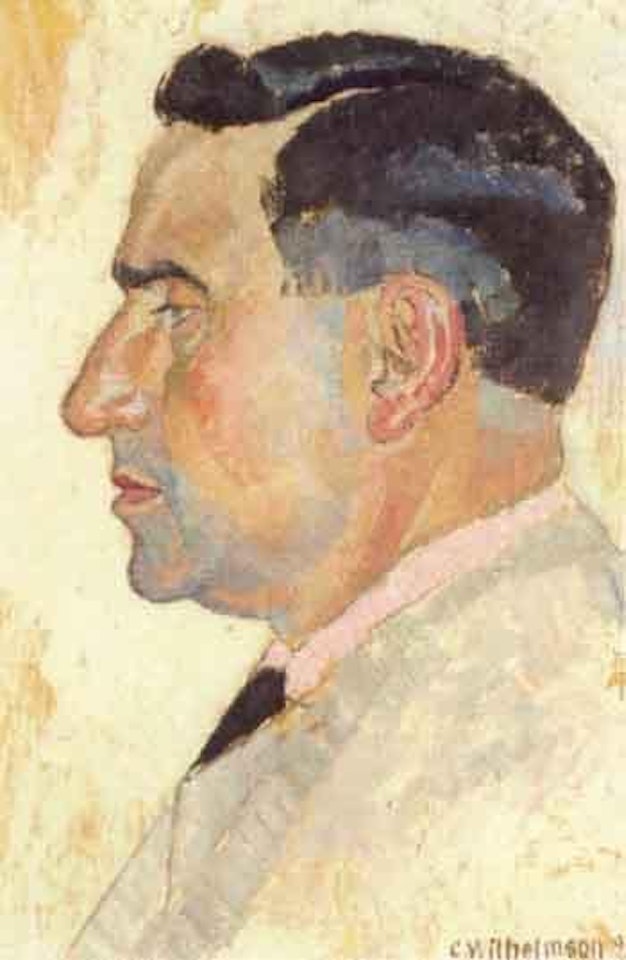 Portrait of unknown man by Carl Wilhelmson