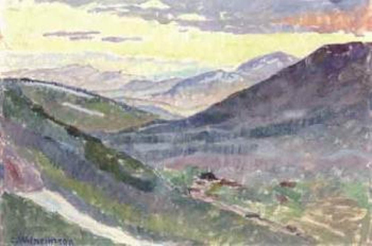 Boundary of the country - landscape from Kattara Mountains by Carl Wilhelmson