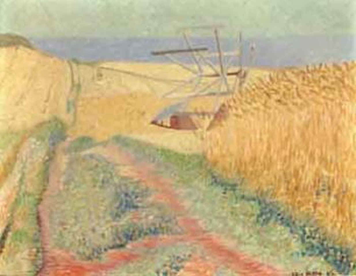 The corn is ripening - harvesting landscape by Erik Olson