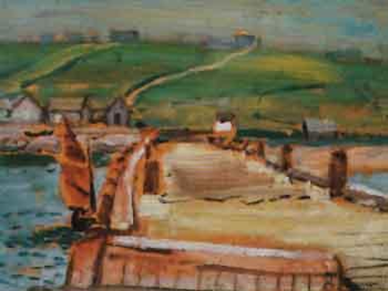 Quai, les eboulements by Arthur Lismer