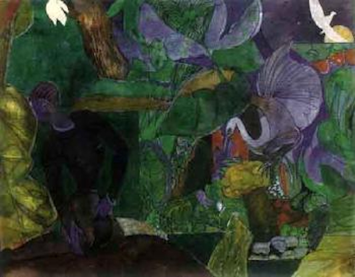 Blue girl by Romare Bearden