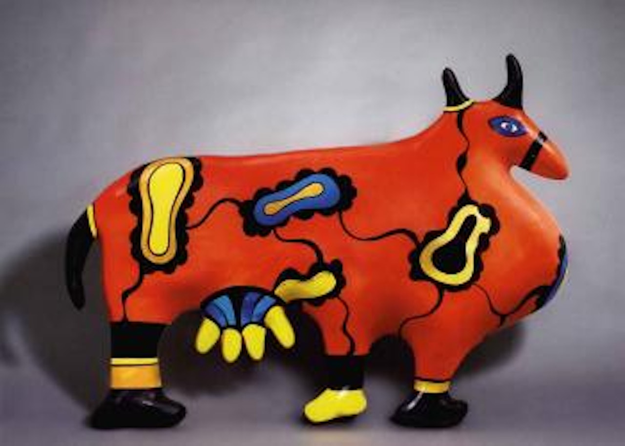 Swiss cow, red by Niki de Saint Phalle