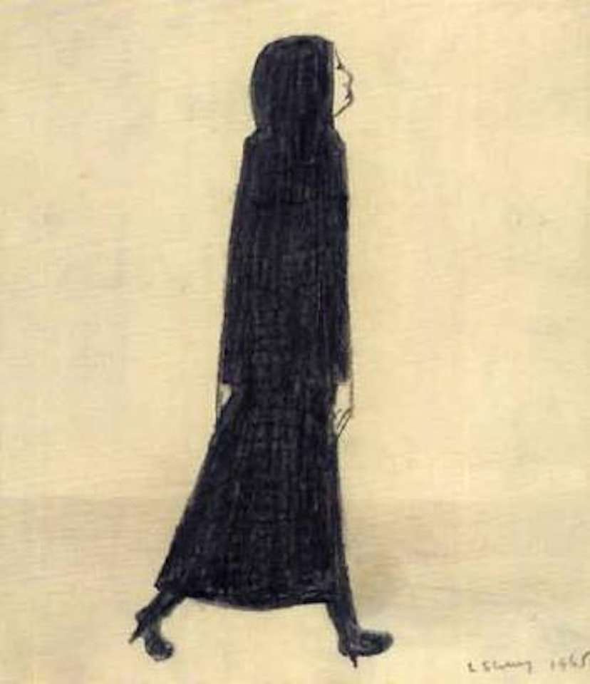 Girl going somewhere by Laurence Stephen Lowry
