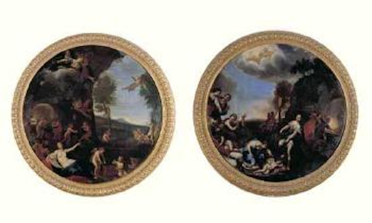 Amours forgeant leurs armes. Amours desarmes by French School