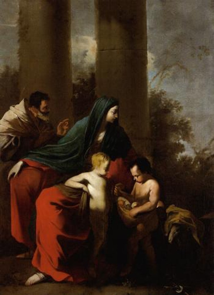 Holy Family in landscape setting by Jean Tassel
