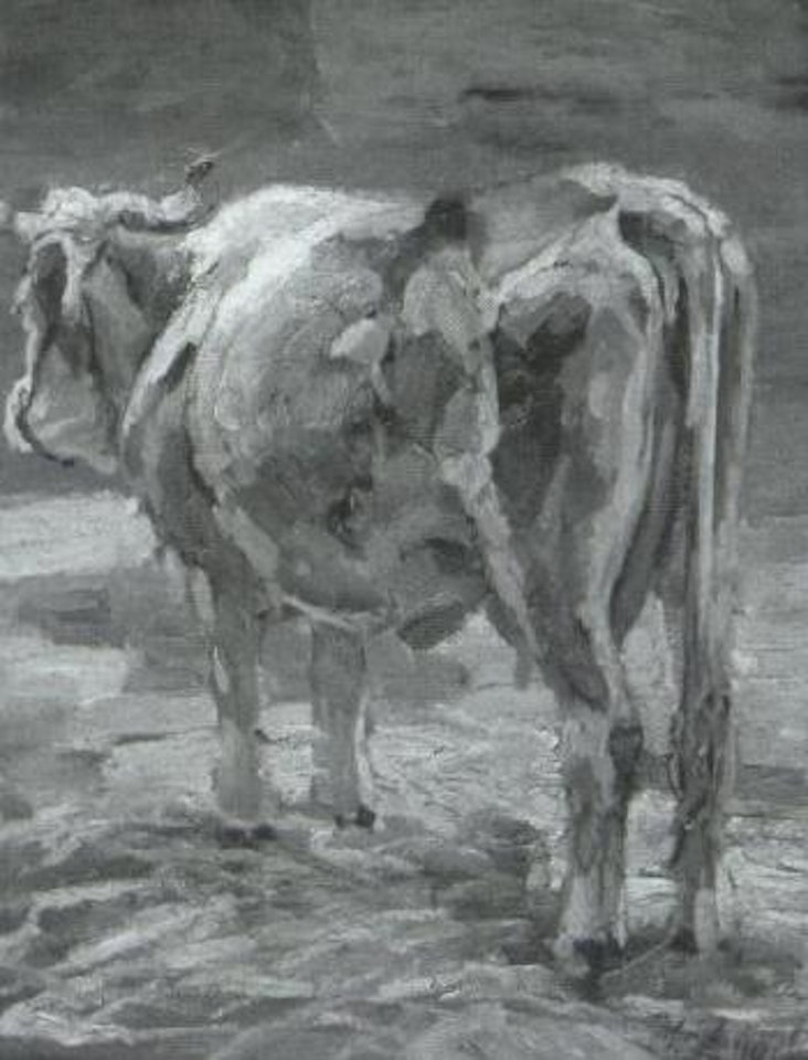 Cow study by Heinrich von Zugel