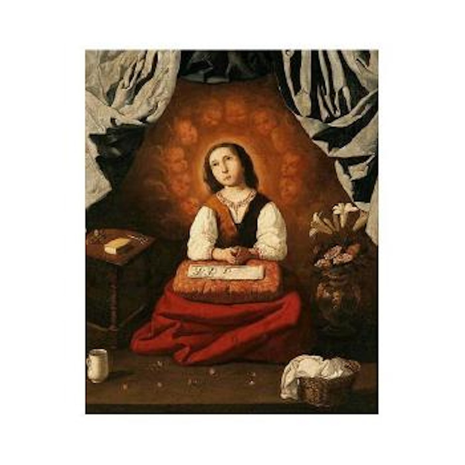Young Virgin at prayer by Francisco de Zurbaran