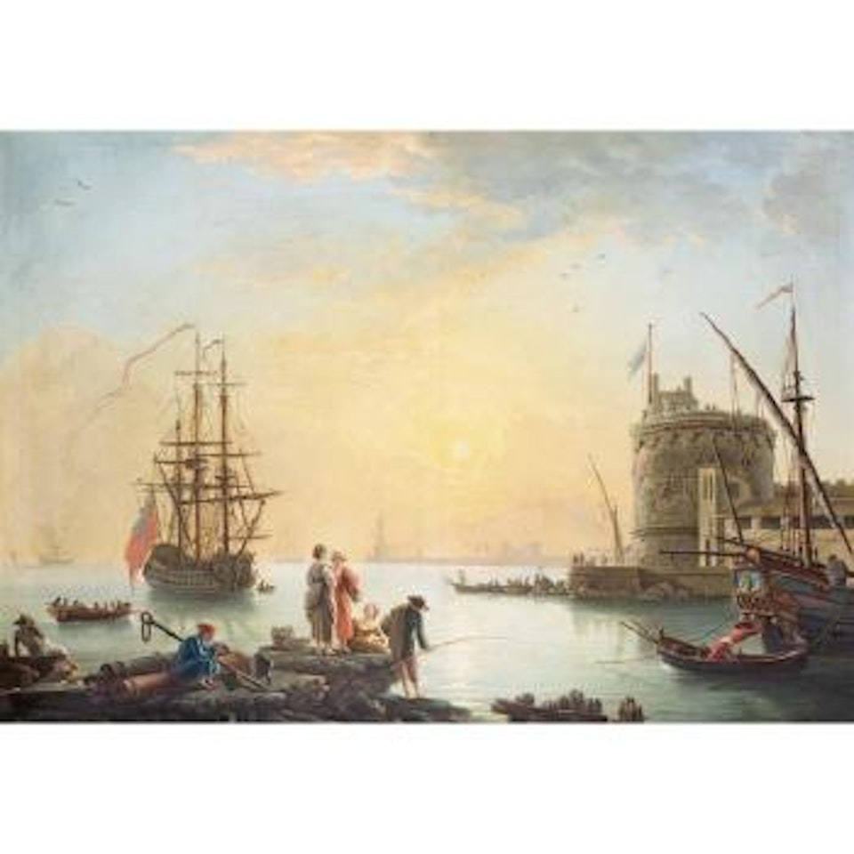View of a Mediterranean Harbour by Claude Joseph Vernet