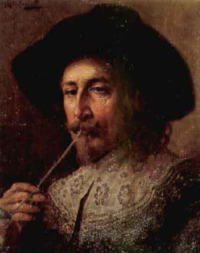 Cavalier smoking by Alois Heinrich Priechenfried