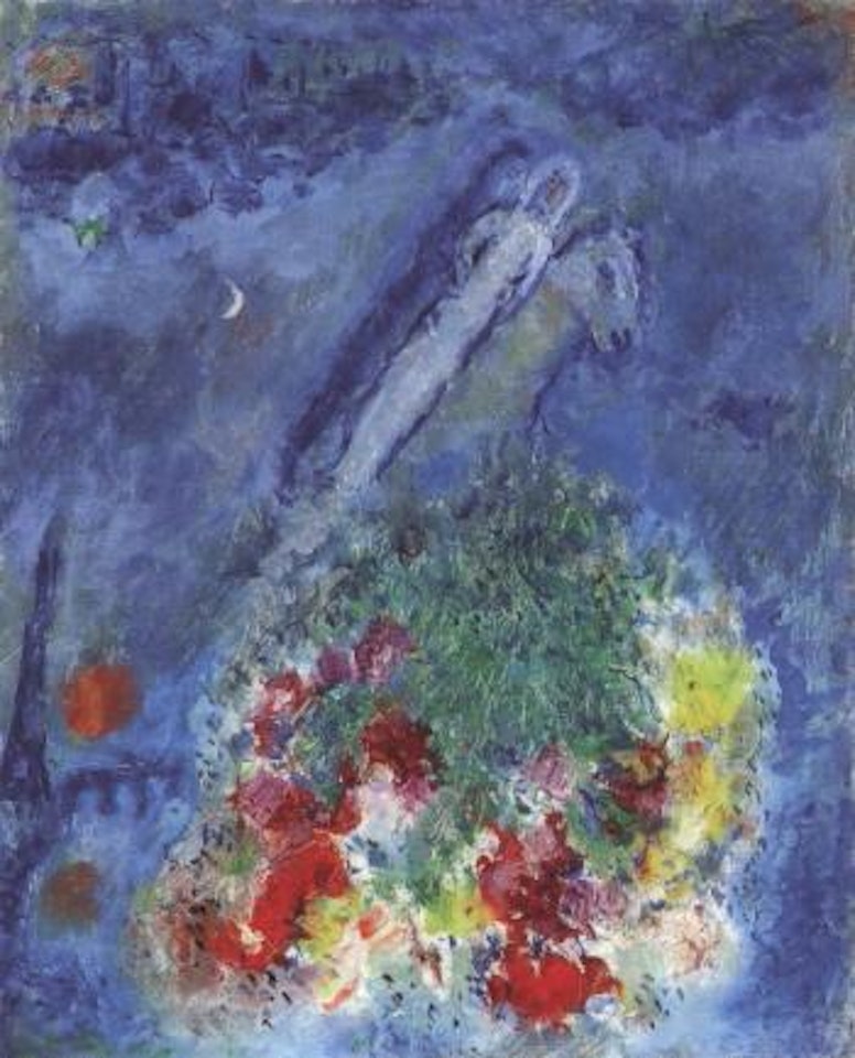 Les maries dans le ciel fleuri by Marc Chagall