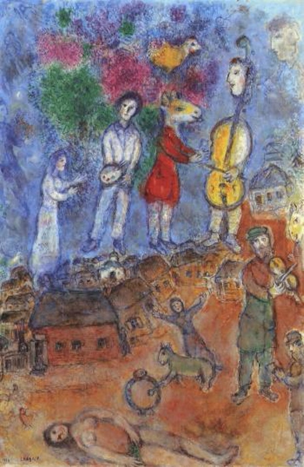 Le village en fete by Marc Chagall