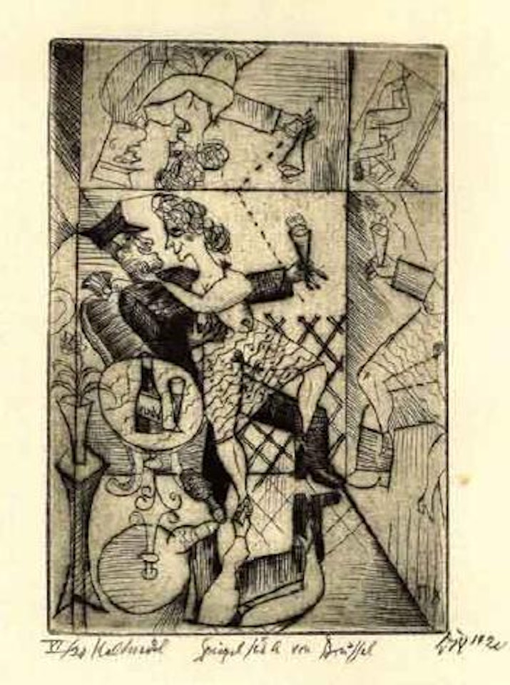 Memories of room of mirrors, Brussels by Otto Dix