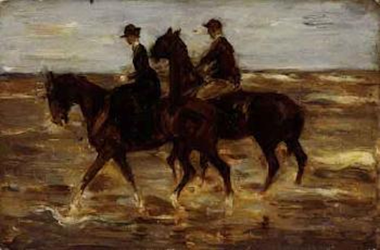 Riders on beach - study by Max Liebermann