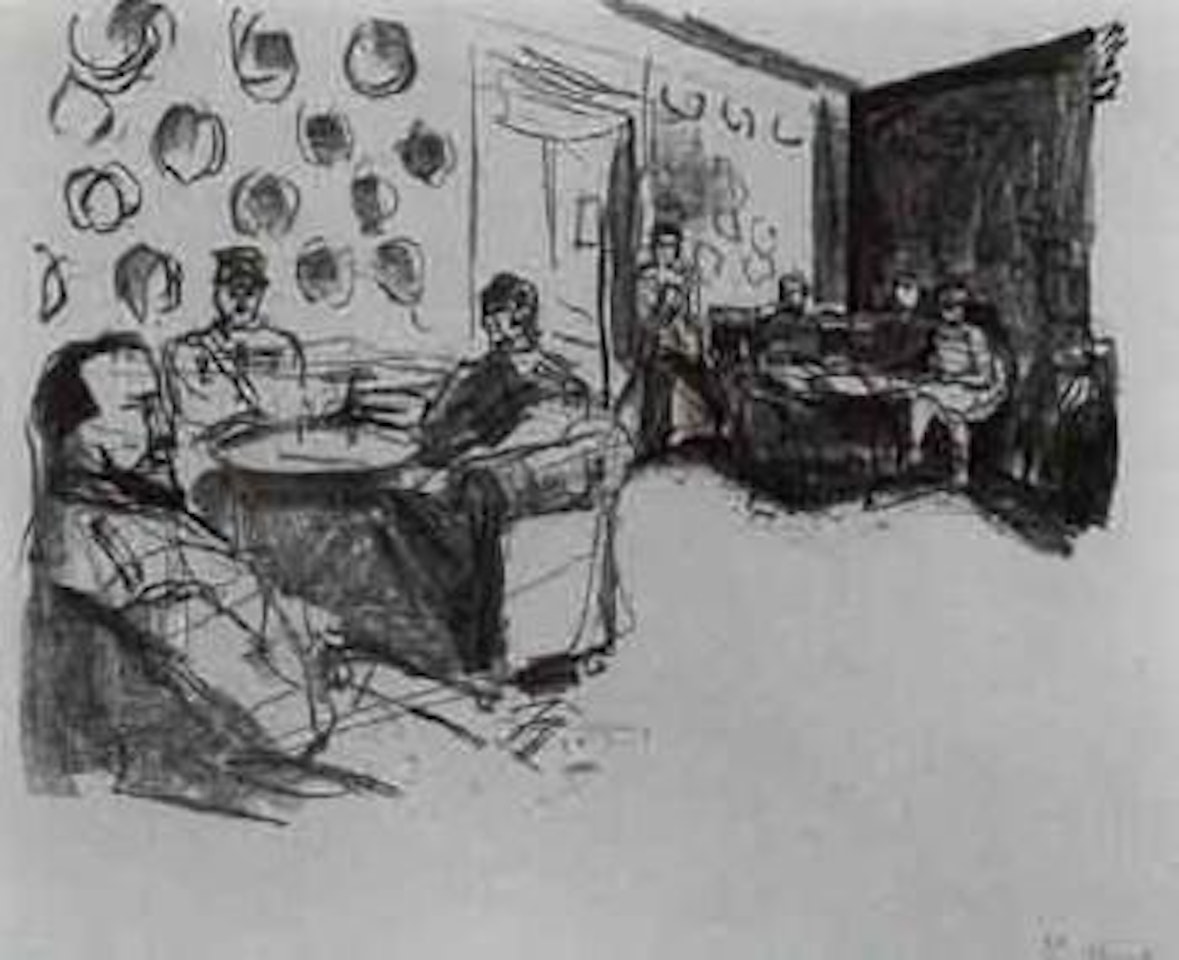 Wiesbade cafe by Edvard Munch