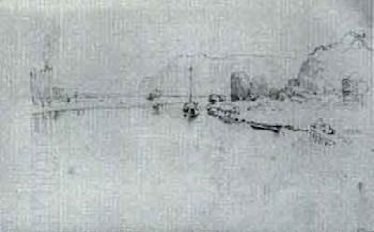 Sailing boat on water by Wilhelm Busch