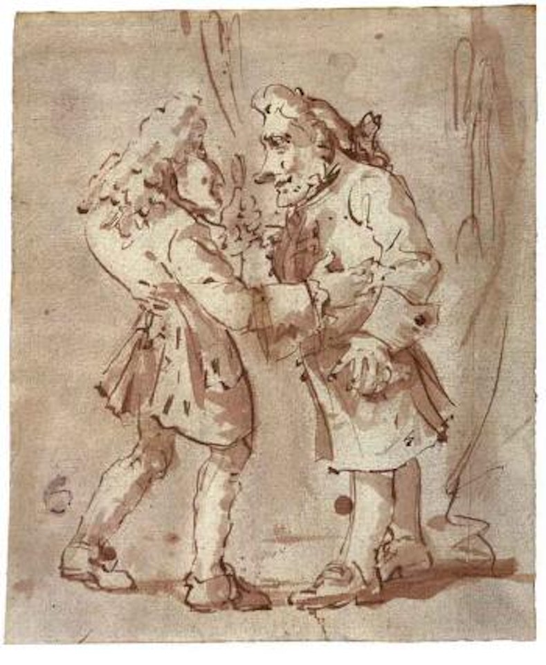 Caricature of two men by Giovanni Battista Tiepolo
