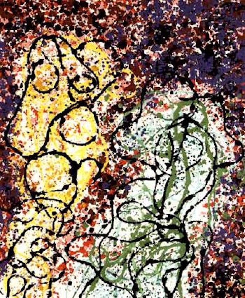 Figure composition from the serie Luxury paintings by Asger Jorn
