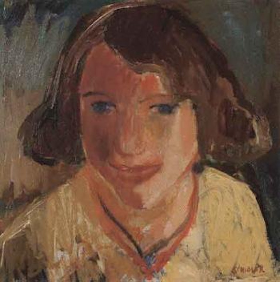 Portrait of lady by Inge Schiöler