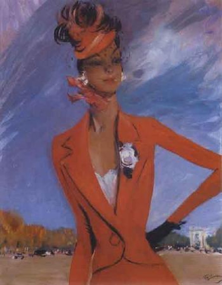 Femme au tailleur rouge by Jean Gabriel Domergue