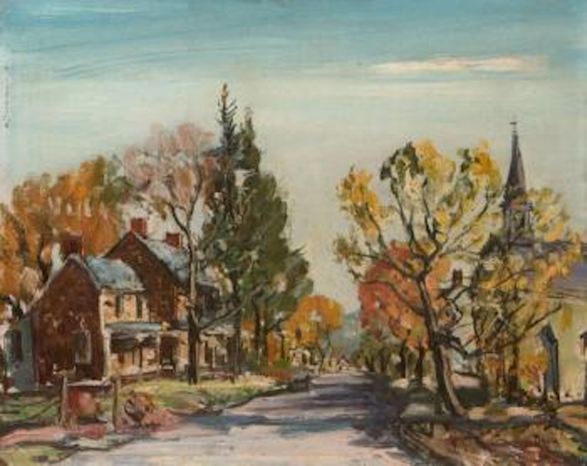 Bucks county village by Walter Emerson Baum