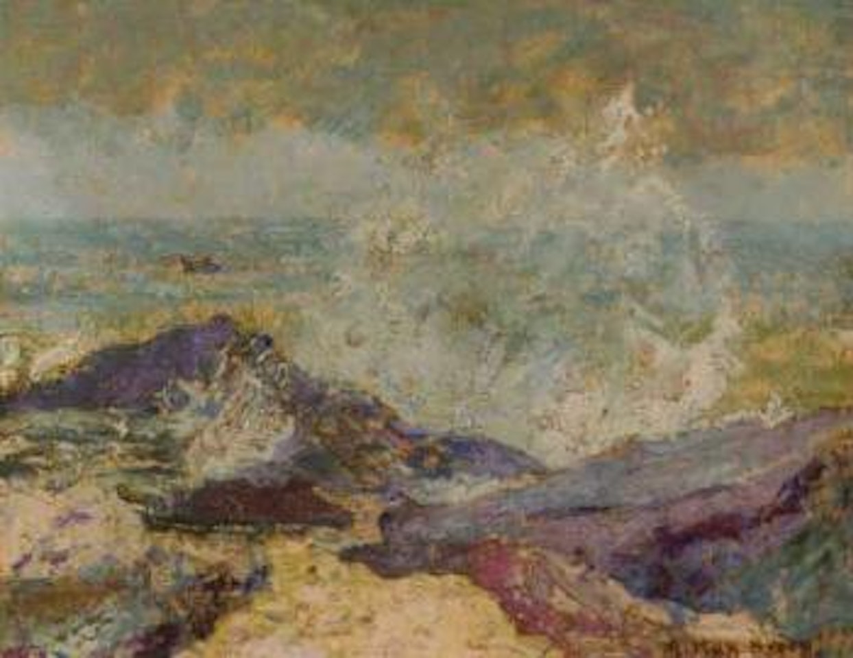Crashing waves by Milton Avery