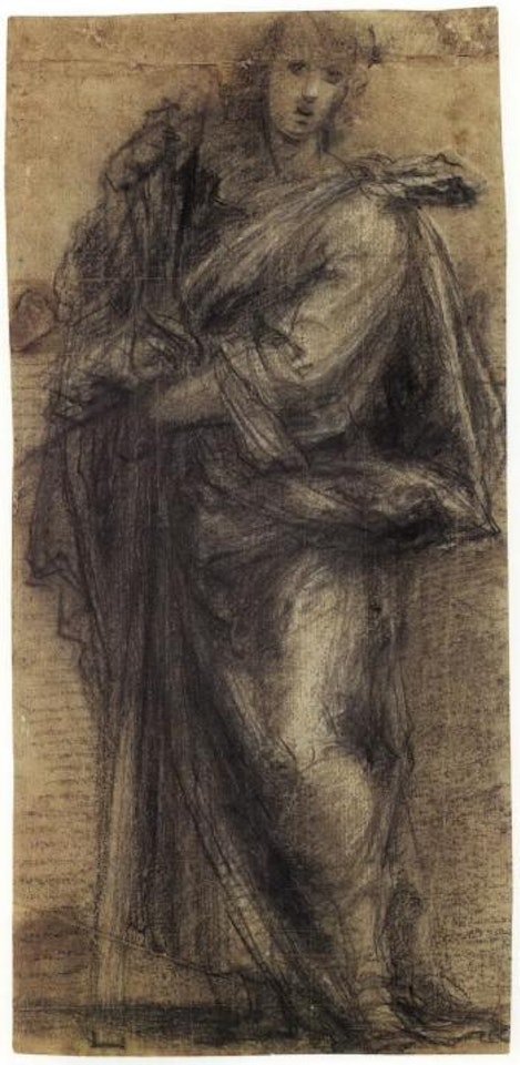 Study of a male Saint holding a cross by Giovanni Antonio Sogliari