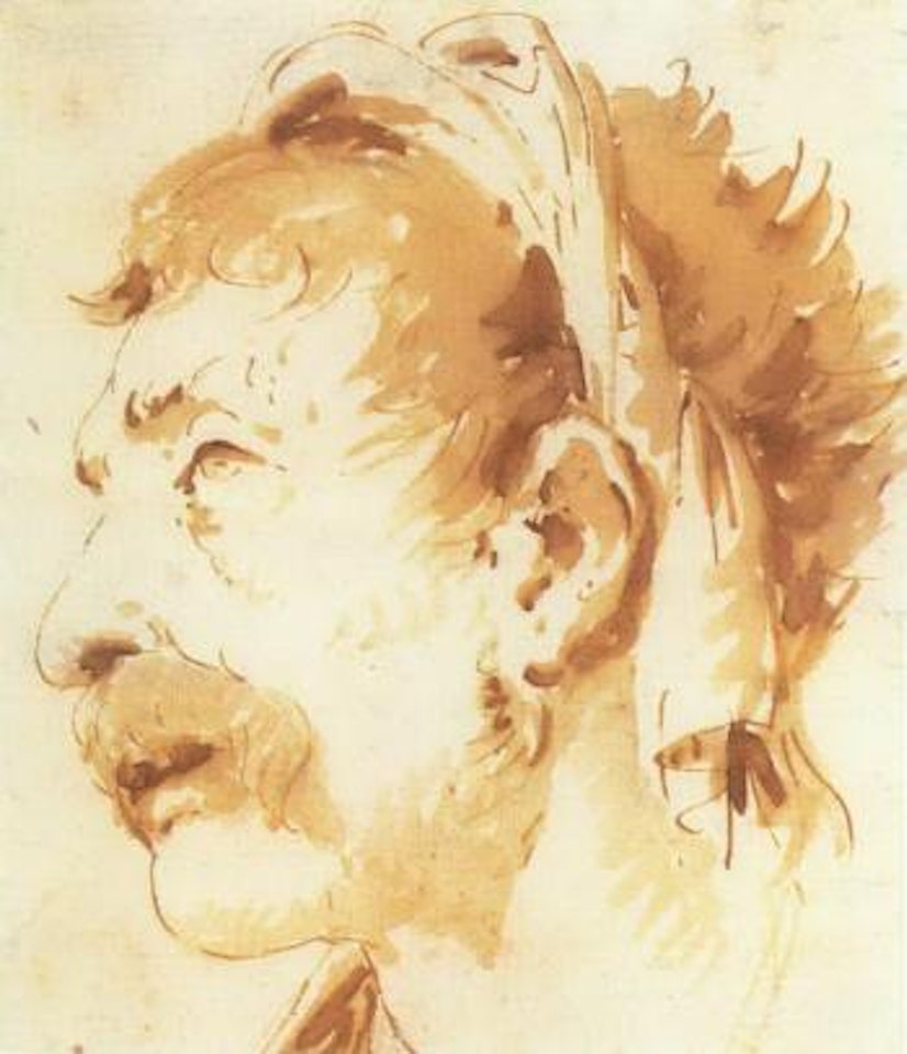 Head of a man in profile by Giovanni Battista Tiepolo