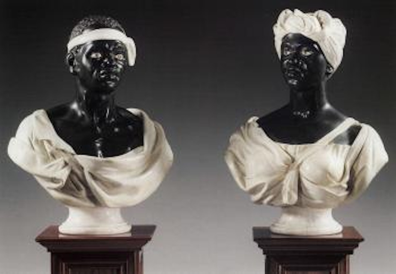 Bust of a Nubian and his wife by Italian School