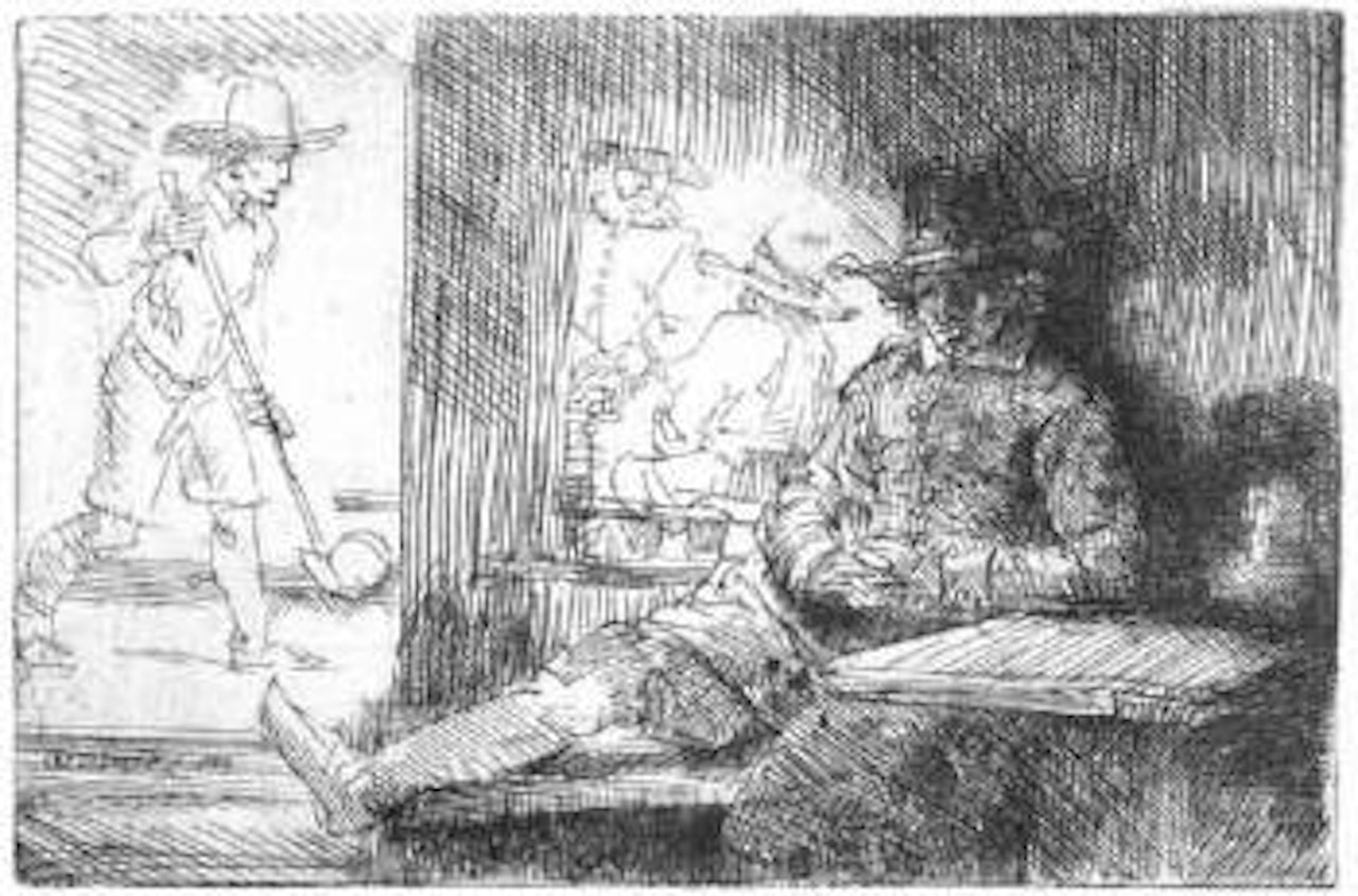 Kolf game by Attributed to Rembrandt Harmensz van Rijn