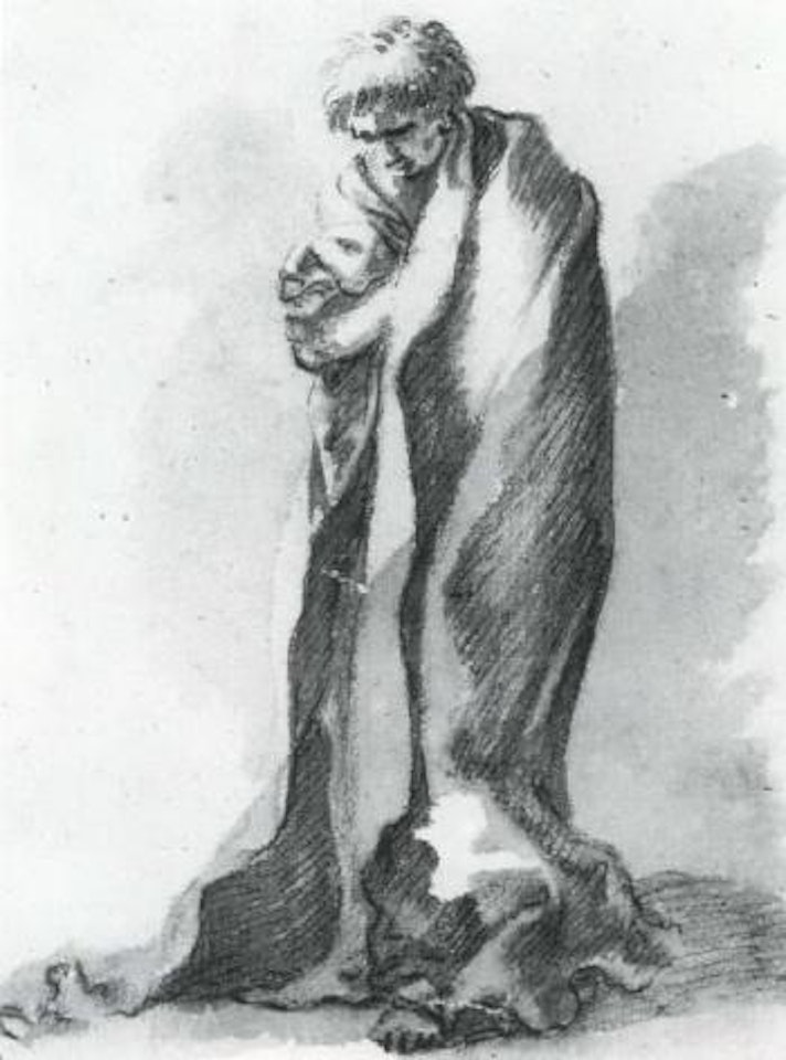 Cloaked male figure by Salvator Rosa
