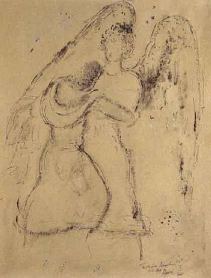 Jacob wresting angel by Reuven Rubin