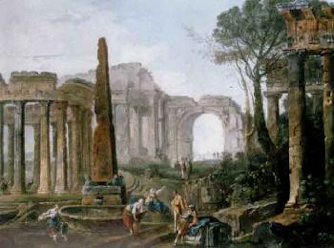 Landscape with ruins by Hubert Robert