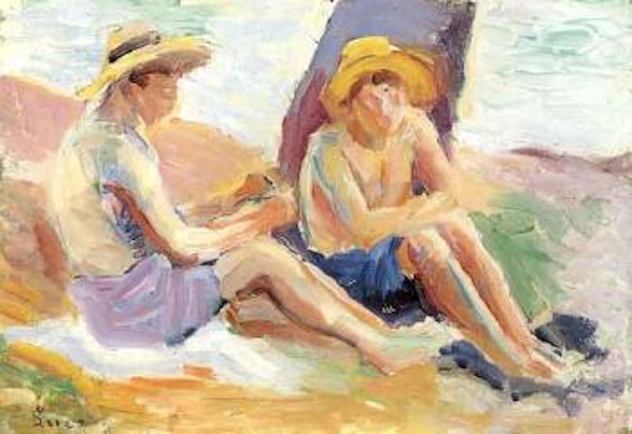 Deux enfants sur la plage by Maximilien Luce