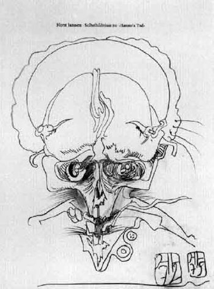 Self as death's head by Horst Janssen