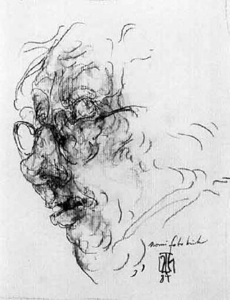 Self portrait by Horst Janssen