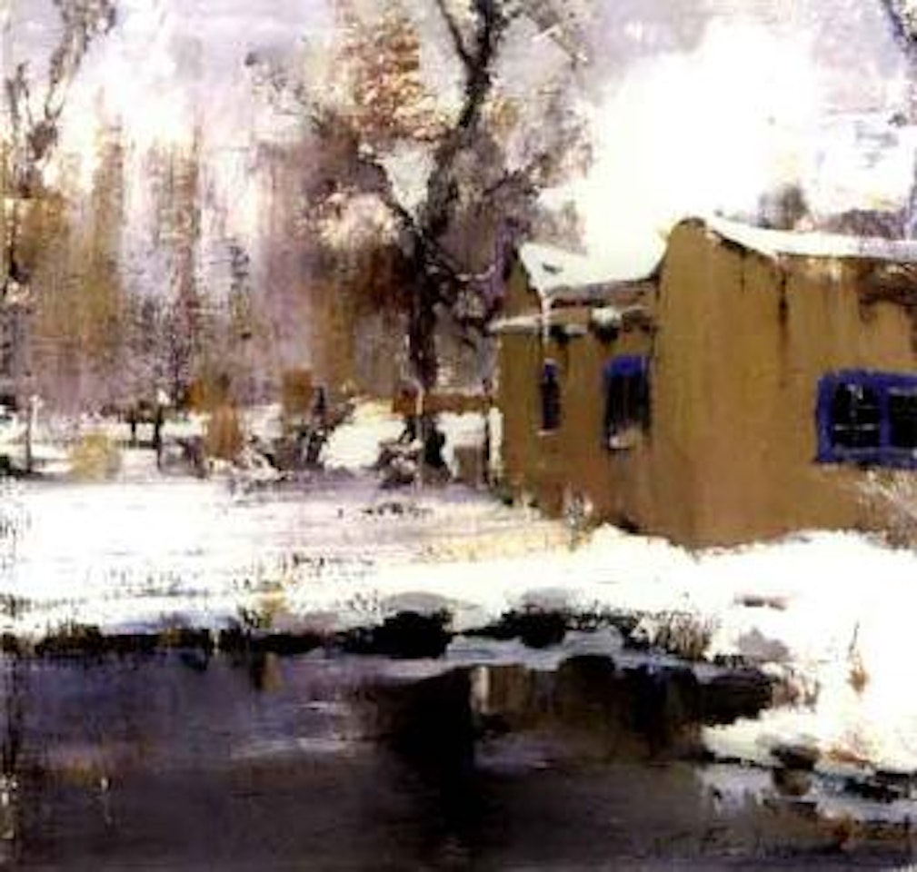 Taos in winter by Nicolai Fechin
