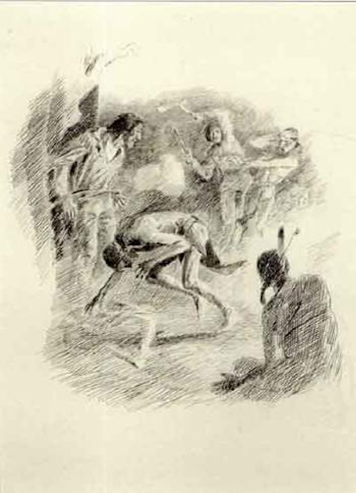 Bridger at the stake by Charles M Russell