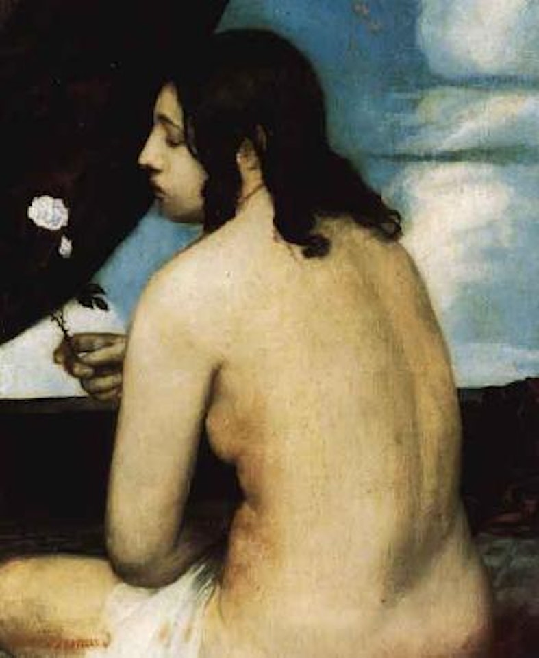 Nu de dos a la rose by Emile Bernard