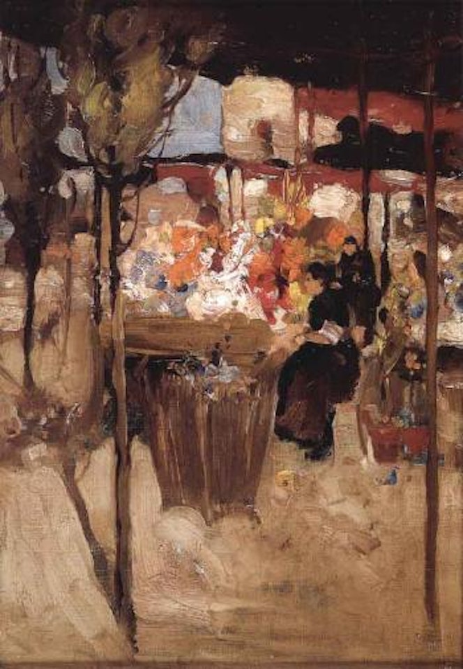 Flower market by John Duncan Fergusson